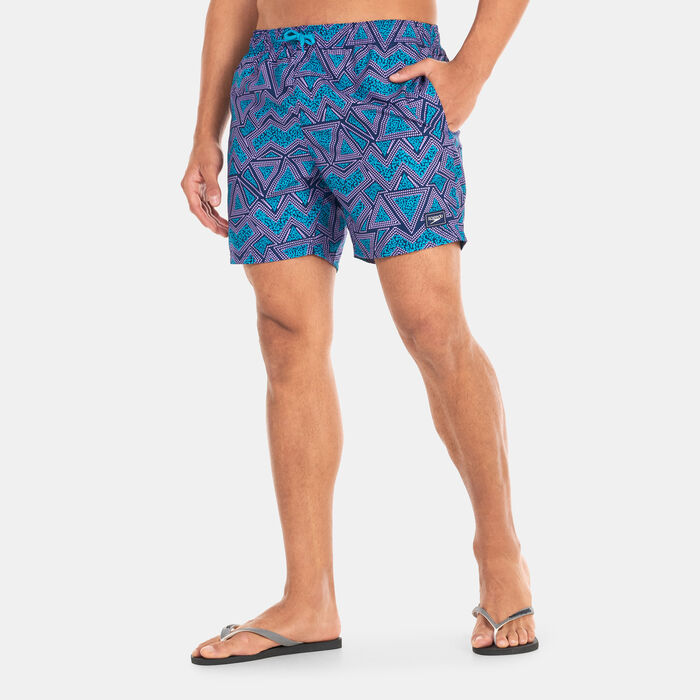 Speedo Men's Printed Leisure 16 Swimming Shorts Blue Speedo Men's Printed Leisure 16 Swimming Shorts Blue image number 0
