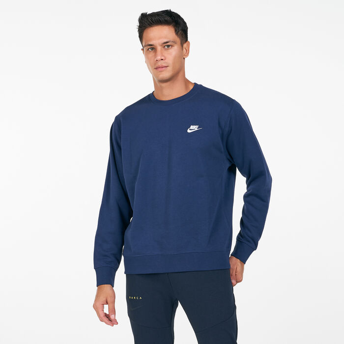 Nike Men's Sportswear Club French Terry Sweatshirt Blue Nike Men's Sportswear Club French Terry Sweatshirt Blue image number 0
