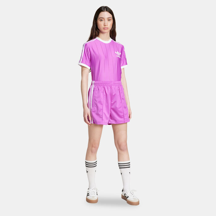 adidas Originals Women's Adicolor 3-Stripes Pinstripe T-Shirt Pink adidas Originals Women's Adicolor 3-Stripes Pinstripe T-Shirt Pink image number 2