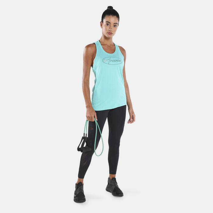 Nike Women's Dri-FIT Icon Clash Training Tank Top Green Nike Women's Dri-FIT Icon Clash Training Tank Top Green image number 2