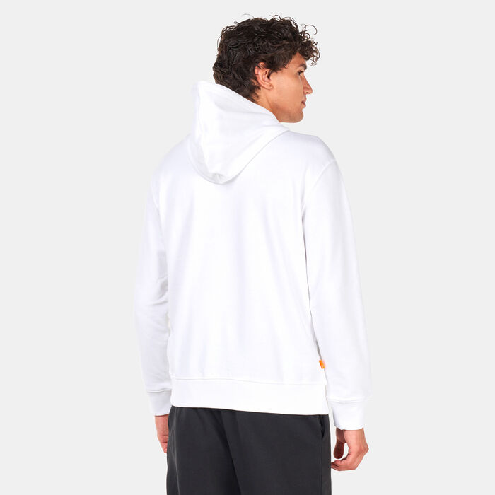 Timberland Men's Stack Logo Hoodie White Timberland Men's Stack Logo Hoodie White image number 1