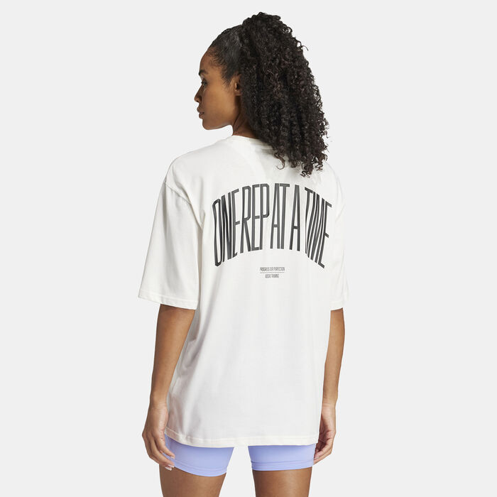 adidas Women's Strength Graphic T-Shirt White adidas Women's Strength Graphic T-Shirt White image number 1