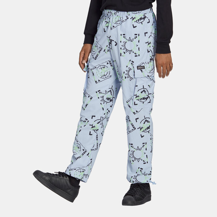 adidas Originals Adventure Allover Print Cargo Pants Blue adidas Originals Adventure Allover Print Cargo Pants Blue image number 0
