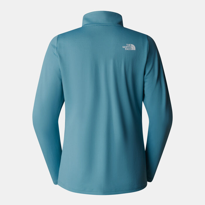 The North Face Women's Flex Graphic 1/4-Zip Training Top Blue The North Face Women's Flex Graphic 1/4-Zip Training Top Blue image number 1