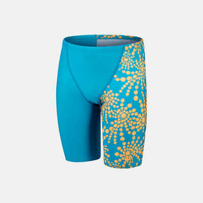 Speedo Kids' Digital Allover Print V-Cut Swimming Jammers Green