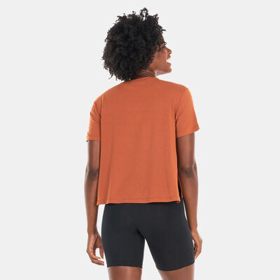 Nike Women's Yoga Dri-FIT Training Top Orange Nike Women's Yoga Dri-FIT Training Top Orange