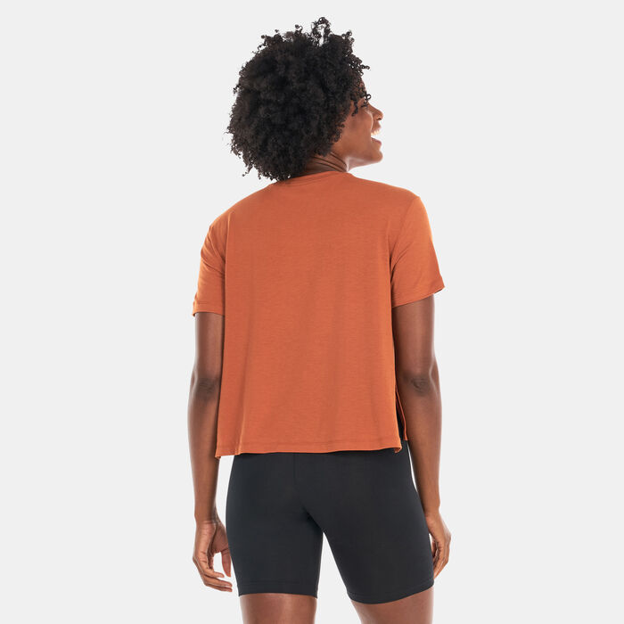 Nike Women's Yoga Dri-FIT Training Top Orange Nike Women's Yoga Dri-FIT Training Top Orange image number 1