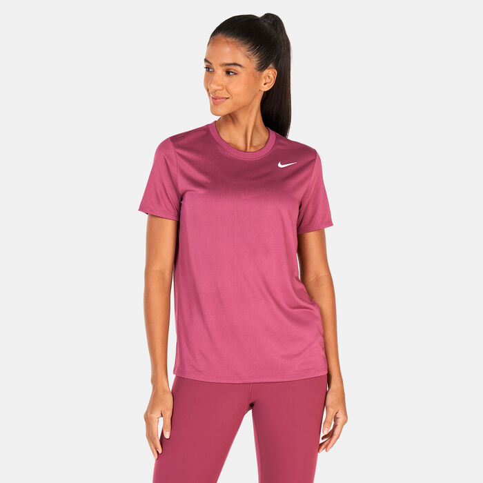 Nike Women's Dri-FIT T-Shirt Purple Nike Women's Dri-FIT T-Shirt Purple image number 0