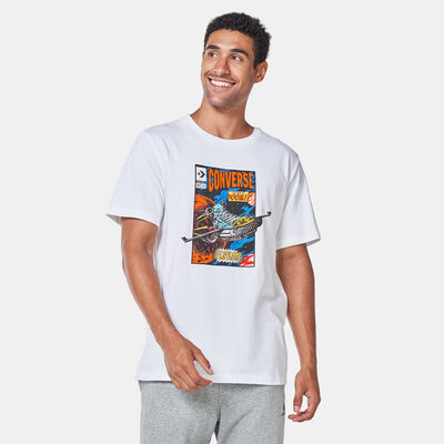 Converse Men's Comic Cover Graphic T-Shirt White Converse Men's Comic Cover Graphic T-Shirt White