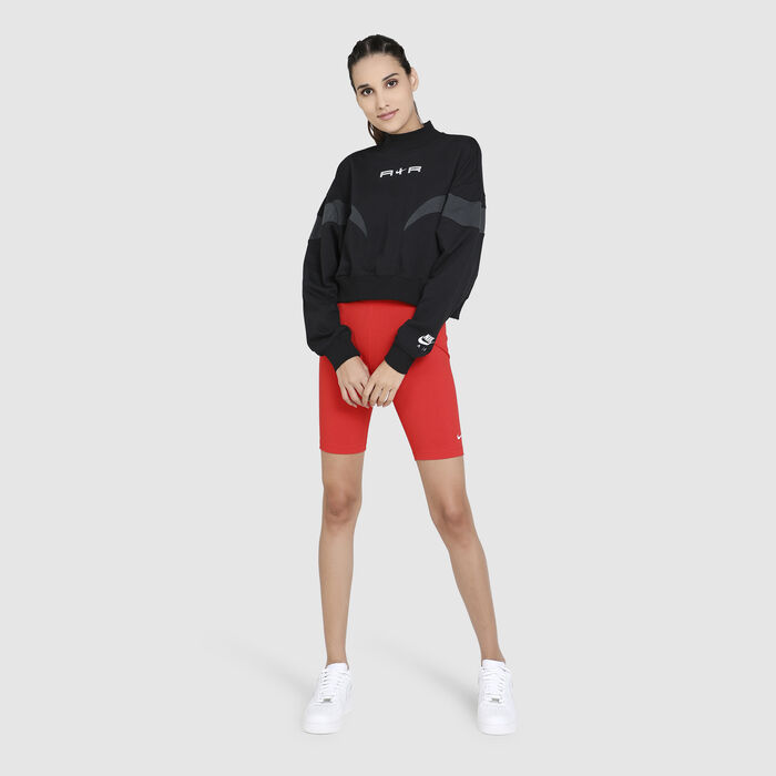 Nike Women's Sportswear Essential Mid-Rise Biker Shorts Red Nike Women's Sportswear Essential Mid-Rise Biker Shorts Red image number 2