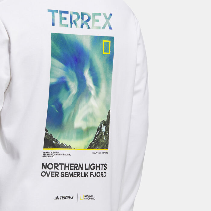 adidas Men's National Geographic Tech T-Shirt White adidas Men's National Geographic Tech T-Shirt White image number 3