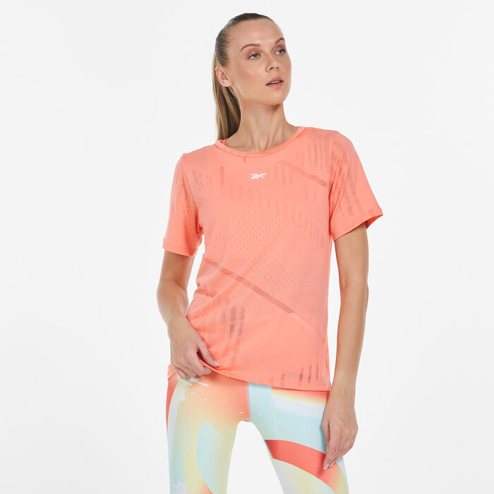 Reebok Women's Burnout T-Shirt Orange image number 0