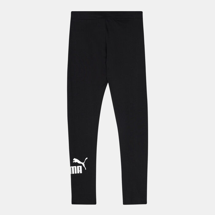 PUMA Kids' Essentials+ Logo Leggings Black PUMA Kids' Essentials+ Logo Leggings Black image number 1