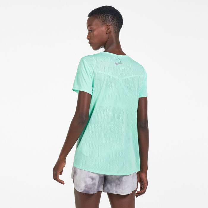 Nike Women's Miler Run Division Top Green Nike Women's Miler Run Division Top Green image number 1