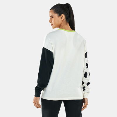 Converse Women's Cheetah Colourblocked Star Chevron T-Shirt Multi