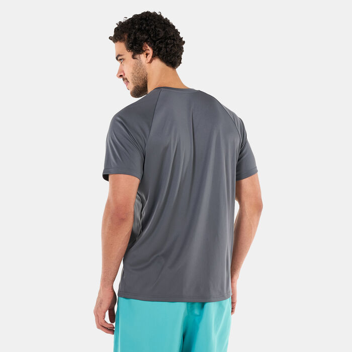 Nike Swim Men's Hydroguard Swimming Top Grey Nike Swim Men's Hydroguard Swimming Top Grey image number 1
