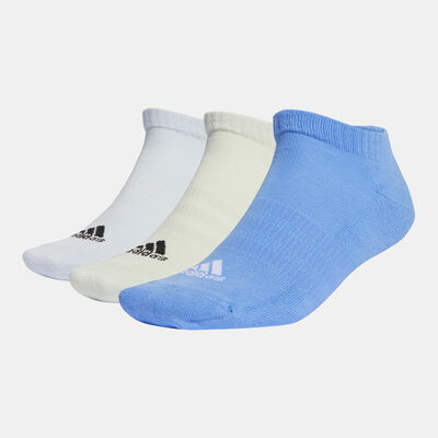 adidas Men's Cushioned Low-Cut Socks (3 Pack) Blue
