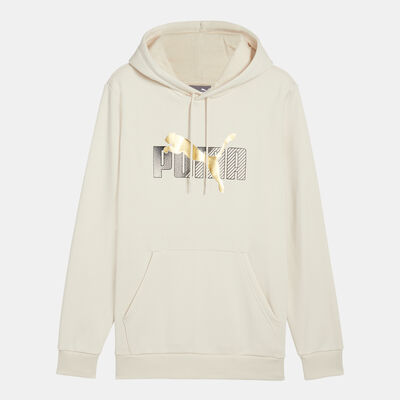 PUMA Men's Essentials+ Logo Lab Hoodie White PUMA Men's Essentials+ Logo Lab Hoodie White