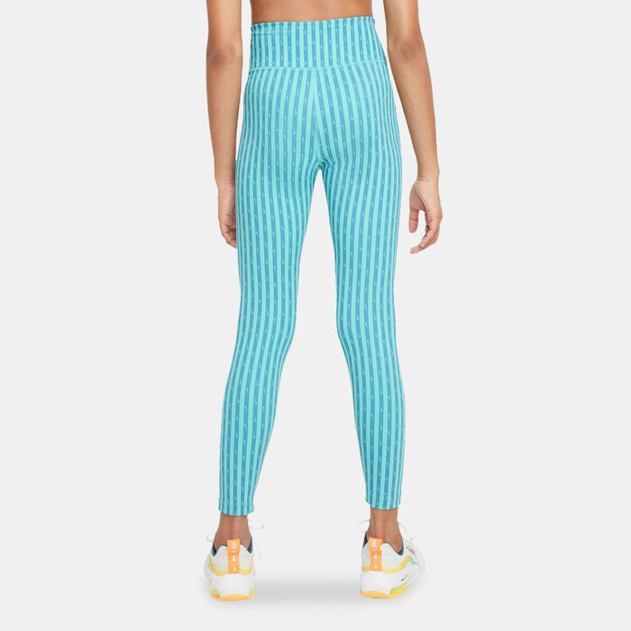 Nike Kids' One Dri-FIT Leggings (Older Kids) Blue Nike Kids' One Dri-FIT Leggings (Older Kids) Blue image number 1
