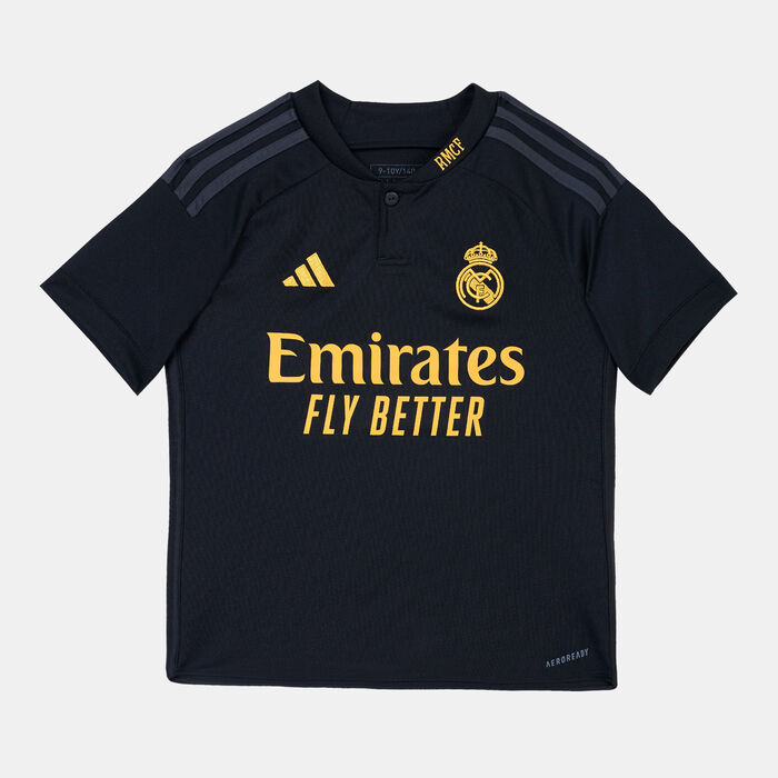 adidas Kids' Real Madrid C.F. 3rd Football Jersey - 2023/24 Black image number 0