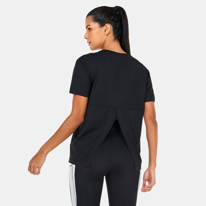 PUMA Women's Studio Trend Training T-Shirt Black PUMA Women's Studio Trend Training T-Shirt Black image number 1