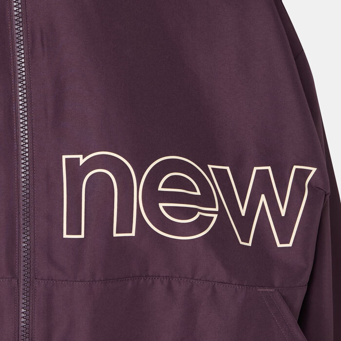 New Balance Women's Colourblock Graphic Jacket Purple New Balance Women's Colourblock Graphic Jacket Purple image number 2