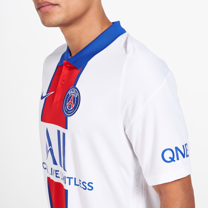 Nike Men's Paris Saint-Germain Stadium Away Jersey - 2020/21 White Nike Men's Paris Saint-Germain Stadium Away Jersey - 2020/21 White image number 3
