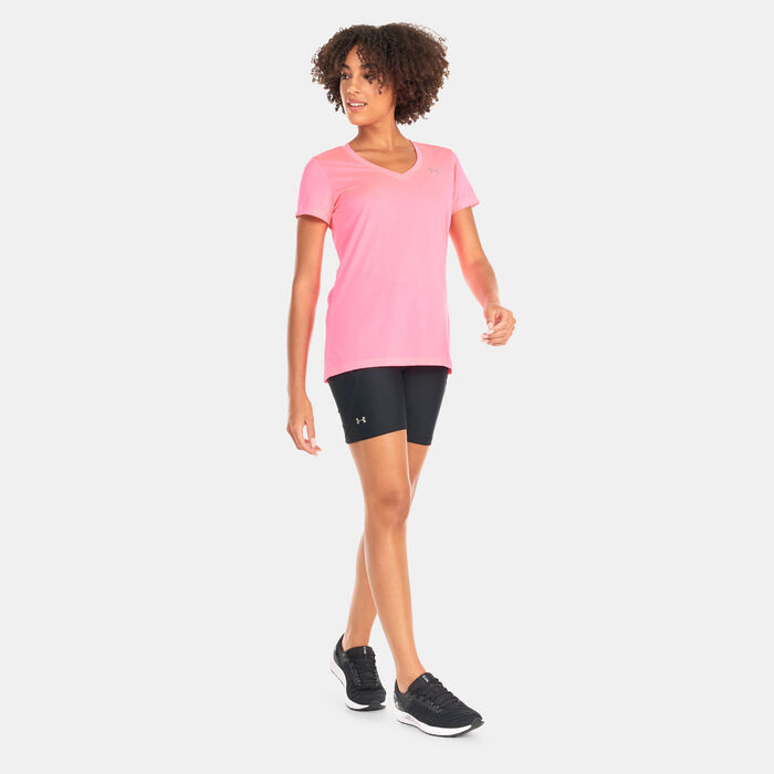 Under Armour Women's UA Tech™ V-Neck T-Shirt Pink Under Armour Women's UA Tech™ V-Neck T-Shirt Pink image number 2