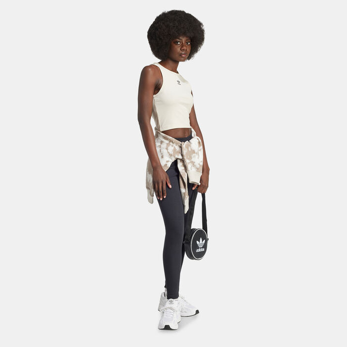 adidas Originals Women's Essentials Ribbed Tank Top Beige adidas Originals Women's Essentials Ribbed Tank Top Beige image number 2
