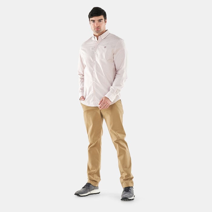 Timberland Men's Suncook River Poplin GIngham Shirt Pink Timberland Men's Suncook River Poplin GIngham Shirt Pink image number 2