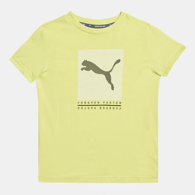 PUMA Kids' Active Sports Graphic T-Shirt yellow