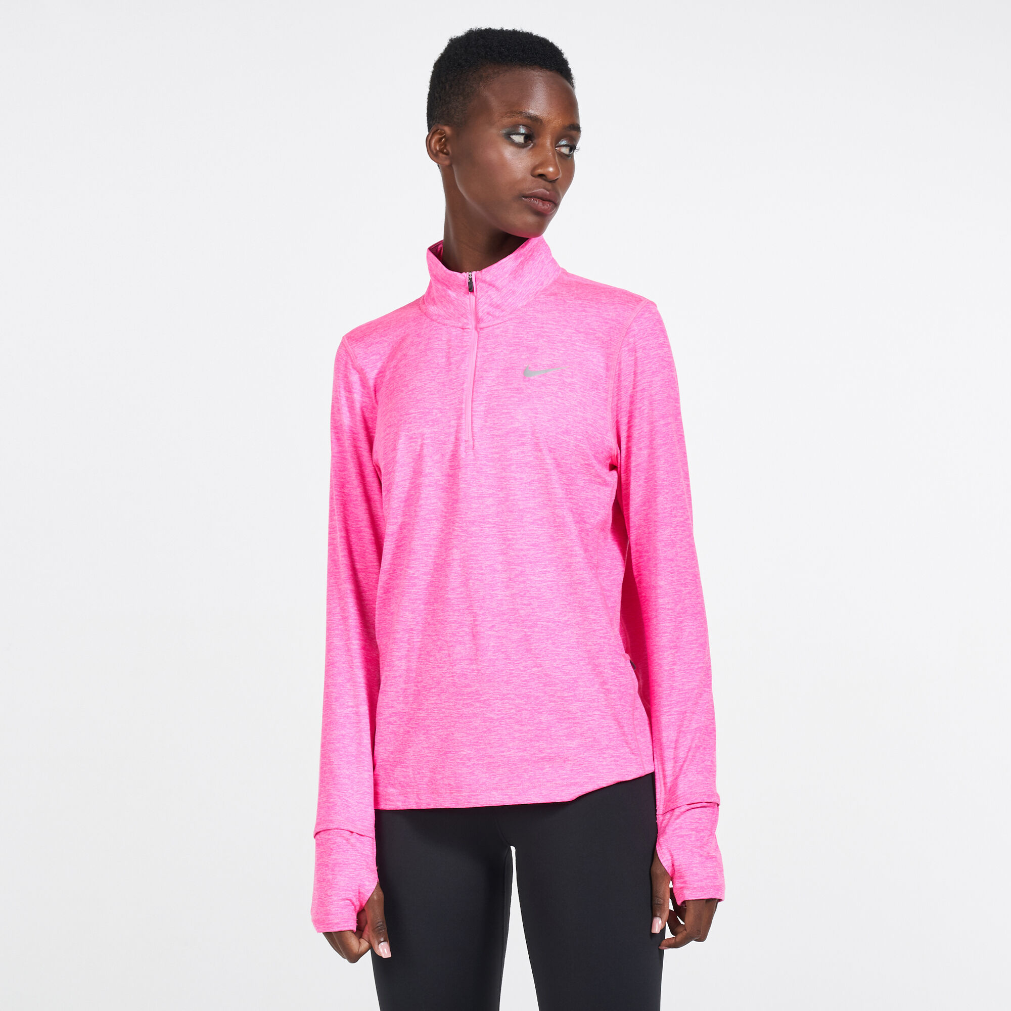 Buy Nike Women s Element Half Zip Hoodie Pink in Qatar SSS