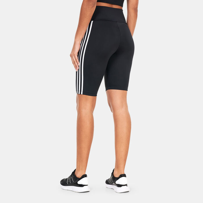 adidas Originals Women's High Waisted Primeblue Legging Shorts Black adidas Originals Women's High Waisted Primeblue Legging Shorts Black image number 1