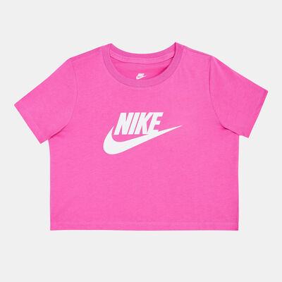 Nike Kids' Sportswear Cropped T-Shirt (Older Kids) Pink