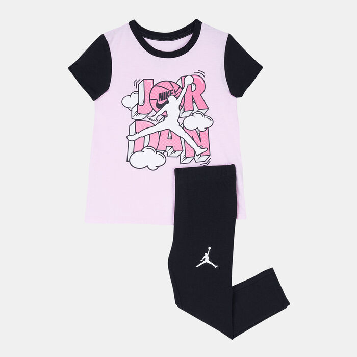 Jordan Kids' Stack of Clouds Leggings Set (Baby and Toddler) Black image number 0