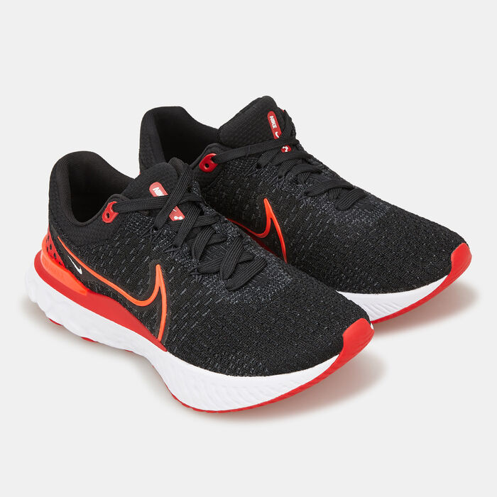 Nike Women's React Infinity Run Flyknit 3 Shoe Grey Nike Women's React Infinity Run Flyknit 3 Shoe Grey image number 1