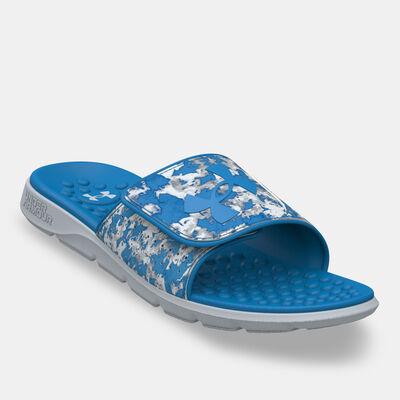 Under Armour Men's UA Ignite Pro Graphic Strap Slides Grey Under Armour Men's UA Ignite Pro Graphic Strap Slides Grey