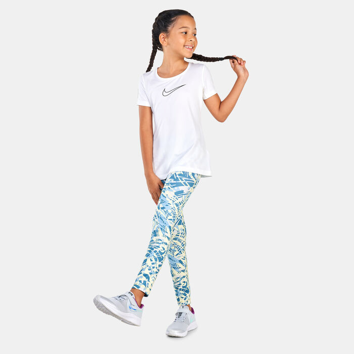 Nike Kids' Pro Leggings (Older Kids) Blue Nike Kids' Pro Leggings (Older Kids) Blue image number 2