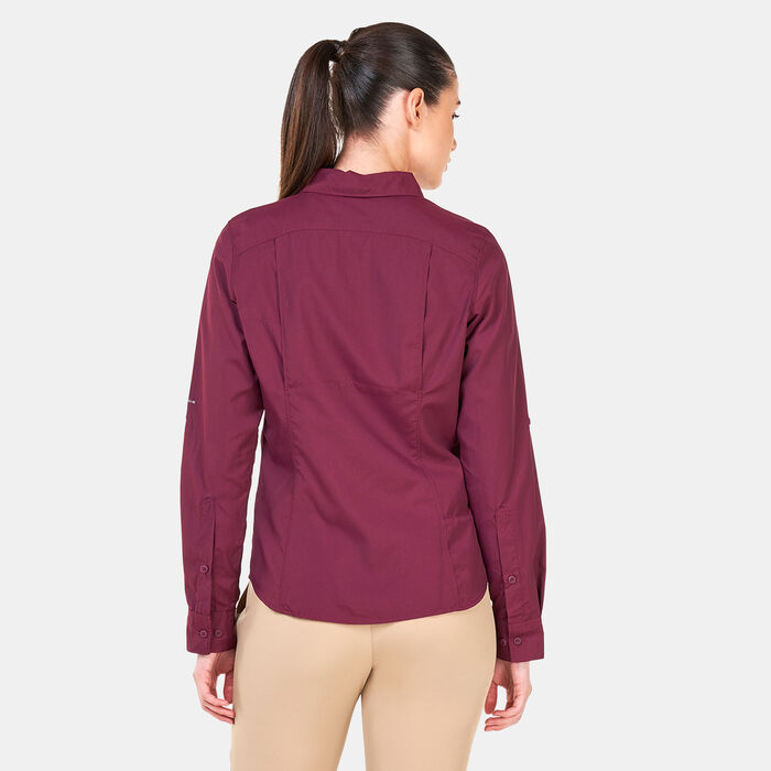 Columbia Women's Silver Ridge 2.0 Long Sleeve Shirt Red Columbia Women's Silver Ridge 2.0 Long Sleeve Shirt Red image number 1