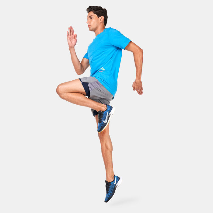 Nike Men's Dri-FIT Trail T-Shirt Blue Nike Men's Dri-FIT Trail T-Shirt Blue image number 2