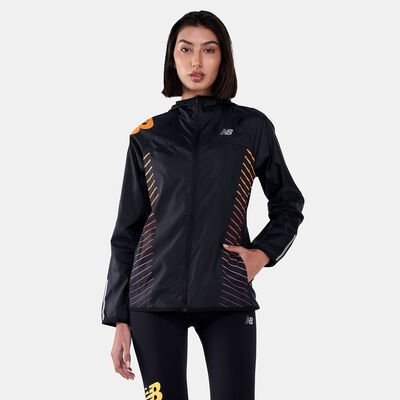 New Balance Women's Reflective Accelerate Windcheater Jacket Black