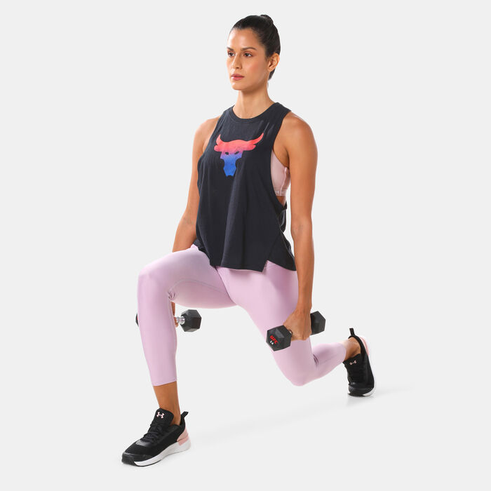 Under Armour Women's Project Rock Bull Tank Top Black Under Armour Women's Project Rock Bull Tank Top Black image number 2