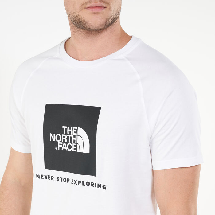 The North Face Men's Raglan Redbox T-Shirt White The North Face Men's Raglan Redbox T-Shirt White image number 3