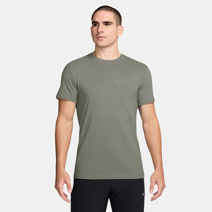 Nike Men's Dri-FIT Running T-Shirt Grey Nike Men's Dri-FIT Running T-Shirt Grey image number 0