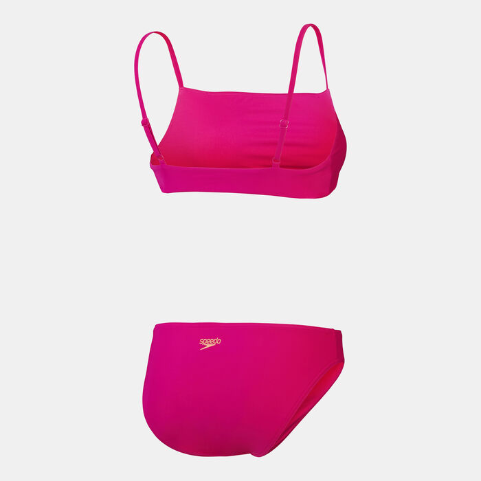 Speedo Women's Solid Thinstrap 2-Piece Bikini Set Purple Speedo Women's Solid Thinstrap 2-Piece Bikini Set Purple image number 1