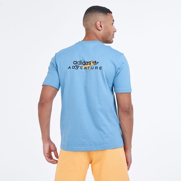adidas Originals Men's Adventure Pocket Logo T-Shirt Blue adidas Originals Men's Adventure Pocket Logo T-Shirt Blue image number 1