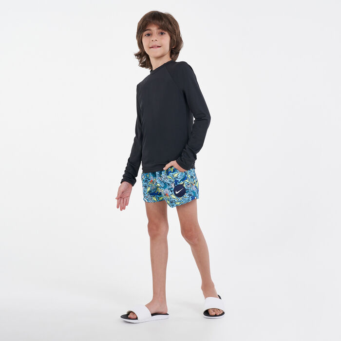 Nike Swim Kids' Shark Party Lap 4-Inches Volley Shorts yellow Nike Swim Kids' Shark Party Lap 4-Inches Volley Shorts yellow image number 2
