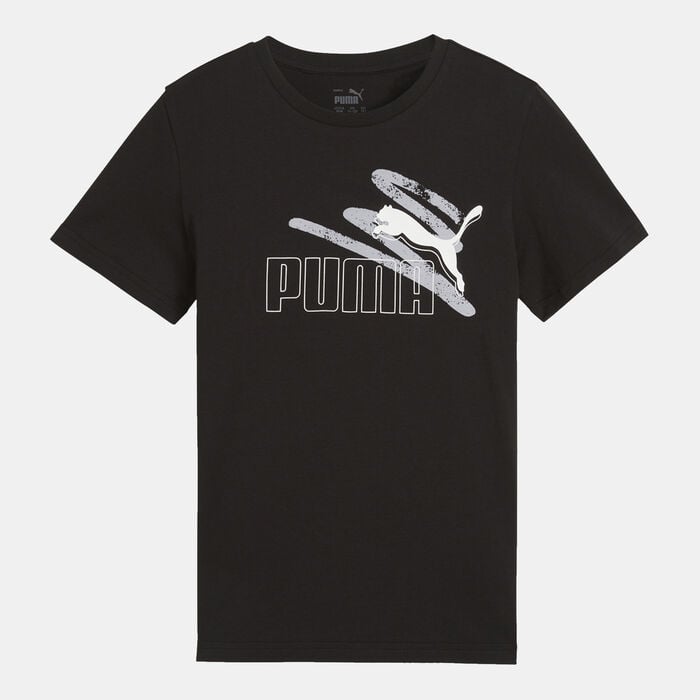 PUMA Kids' ESS+ Logo Lab Summer T-Shirt Black PUMA Kids' ESS+ Logo Lab Summer T-Shirt Black image number 0