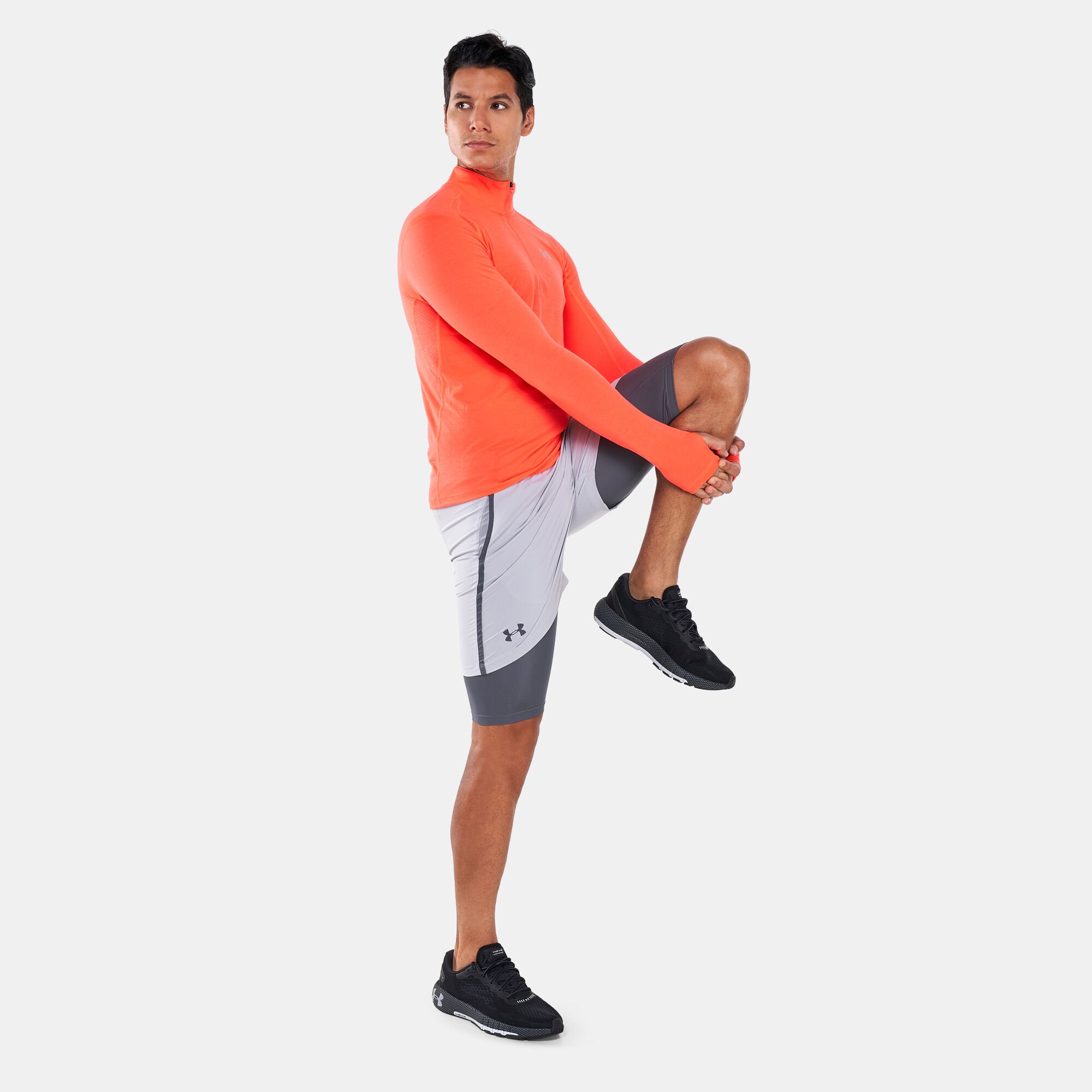 Under armour qualifier 2 in 1 shorts mens top