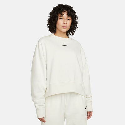 Nike Women's Sportswear Phoenix Fleece Sweatshirt White